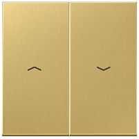 Лицевая панель Jung LS990 metal для 2-кл. выключателя жалюзи латунь картинка